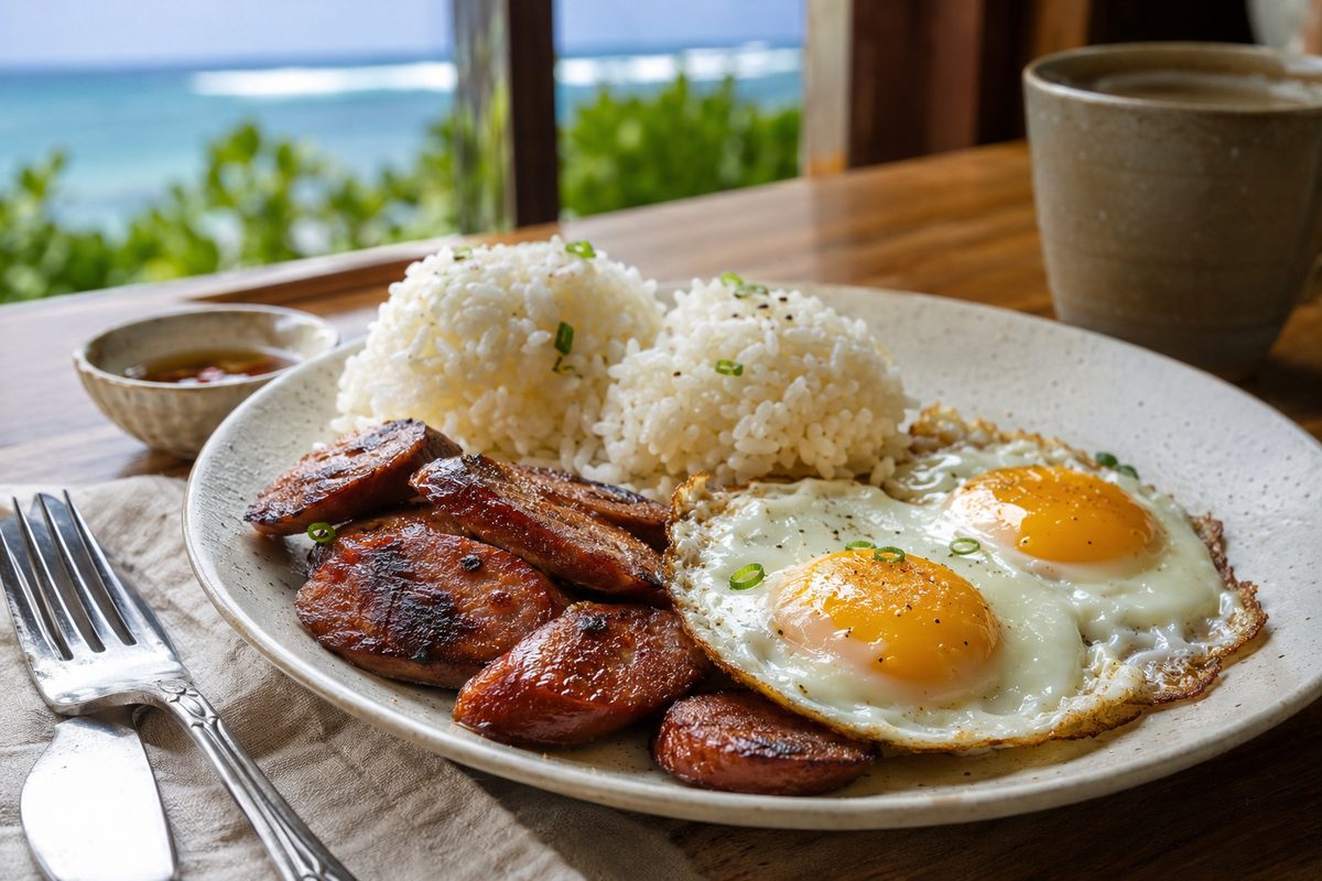 Portuguese Sausage, Eggs, and Rice